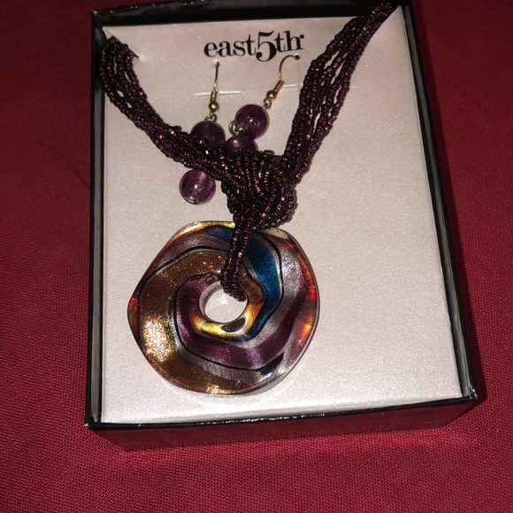 🌸3/$20🌸East 5th bead necklace and earring set - Picture 6 of 6